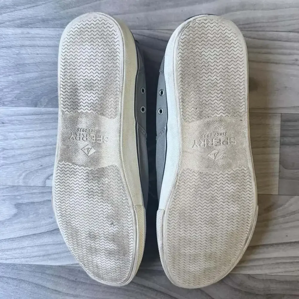 Sperry Top-Sider STS22045 Grey Canvas Sneakers Mens 11